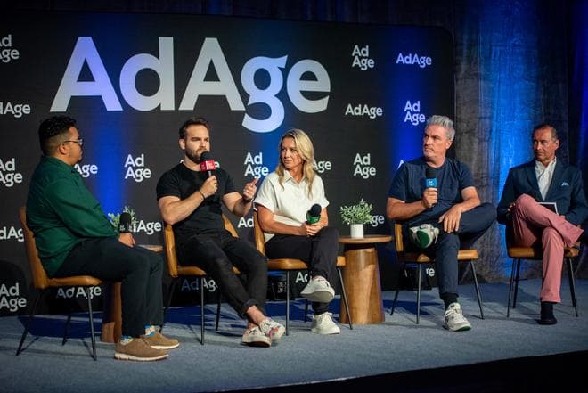 A panel conversation at an Ad Age event